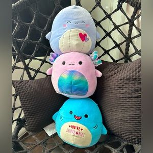 Squishmallows bundle of sea animals 8" NWT